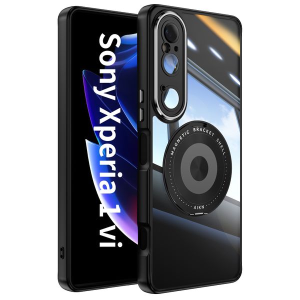 Transparent Magnetic Stand Phone Case Compatible With Sony Xperia 1 VI