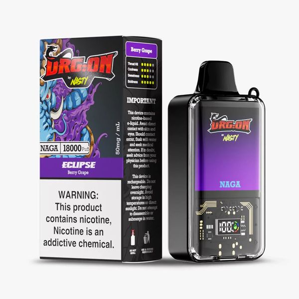 Nasty DRGON 18k puffs Disposabel Vape - Berry Grape (Eclipse)