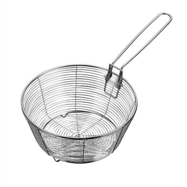 Strainer Basket Fine Mesh Non-Stick Bottom Foldable Handle 20Cm