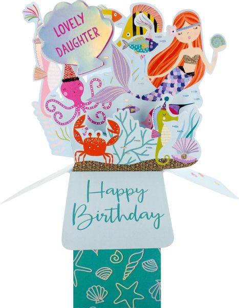 Clever Cubes 3D Pop-up card - Daughter Birthday