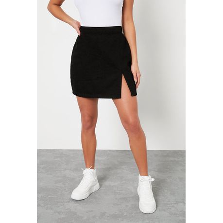 I Saw It First Ladies Black Petite High Waisted Split Detail Denim Mini Skirt Shop Today. Get it Tomorrow takealot