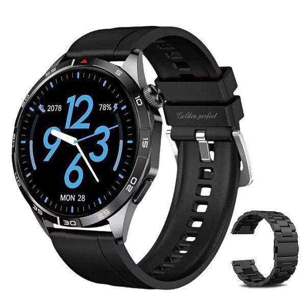 Golden Perfect Dual Strap Smartwatch - Men's Office &amp; Commuter Gift