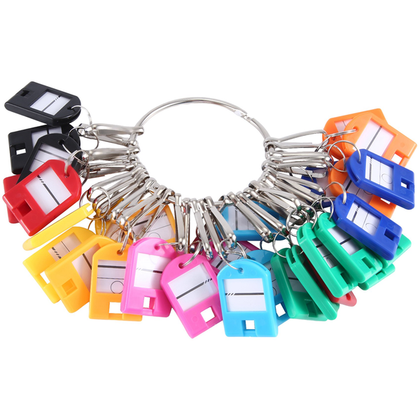 Portable Key Organizer with 30 Individual Spring Hooks and Key Tags