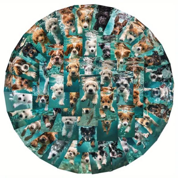 Beautiful Underwater Dogs Journaling Stickers