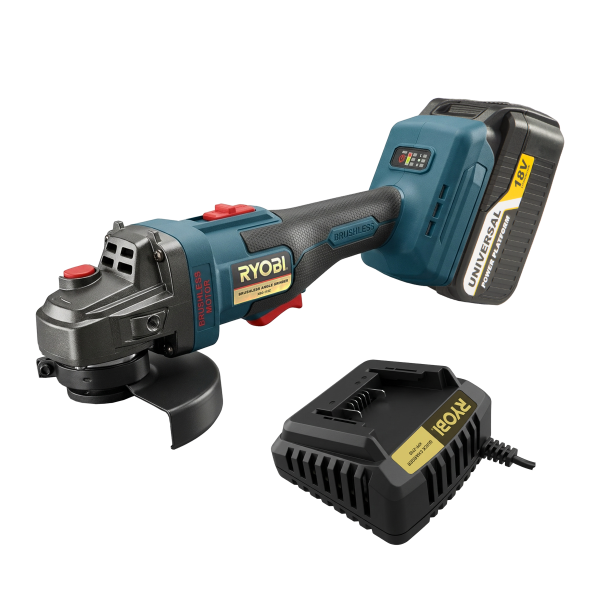 Ryobi XBG-115CK 18V B/Less Angle Grinder Kit - 115MM