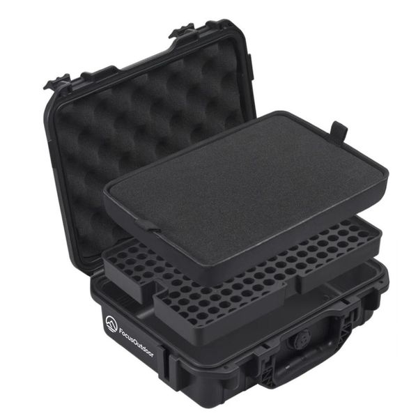 FocusOutdoor Lockable Hard Shell Protective Case for Gun &amp; Ammunition