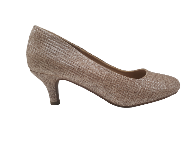 Savaii Ladies Low Heel Court Shoe Gold Shop Today. Get it Tomorrow