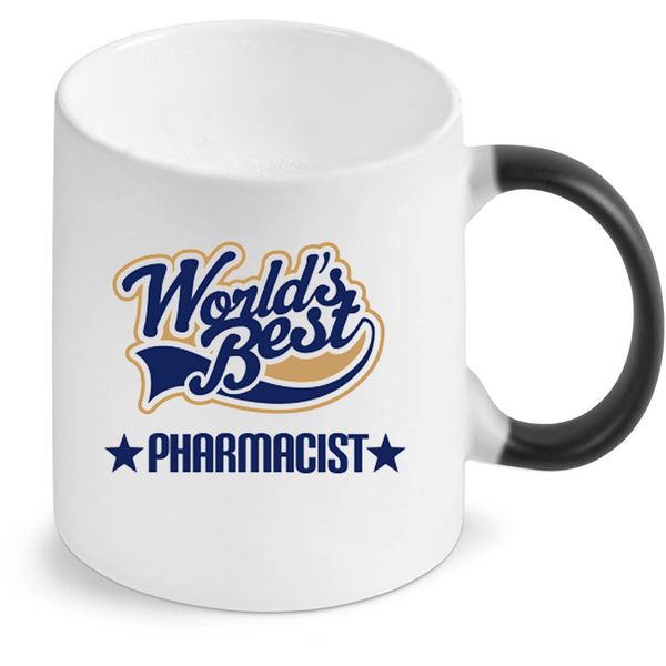 Word's Best Pharmacist Birthday Christmas Coworker Colour Changing Gift Mug