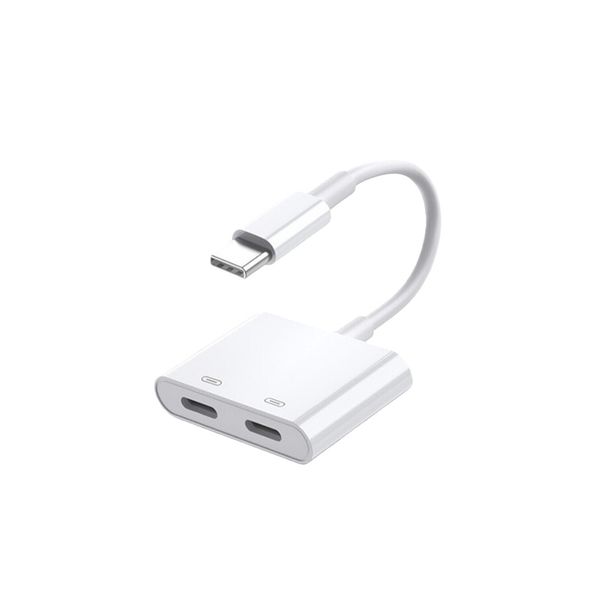 2-in-1 Type-C to 3.5mm Audio Charging Adapter Compatible with Mobile Phones