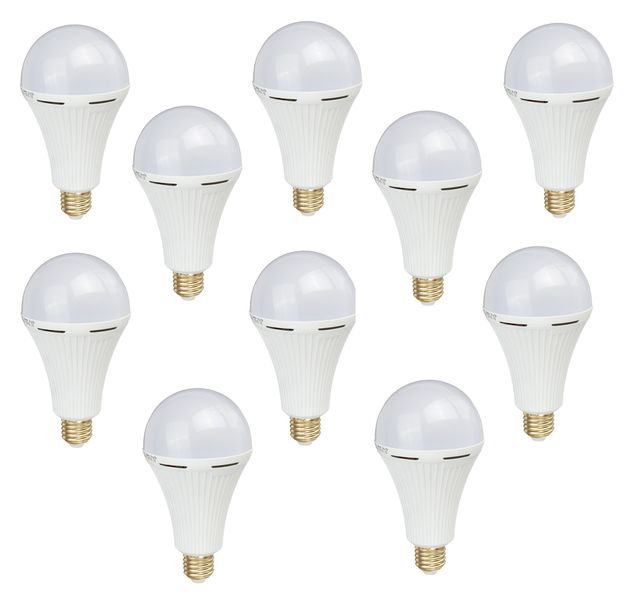 Loadshedding Rechargeable LED Light Bulb 20w - Screw - Cool White - 10 Pack