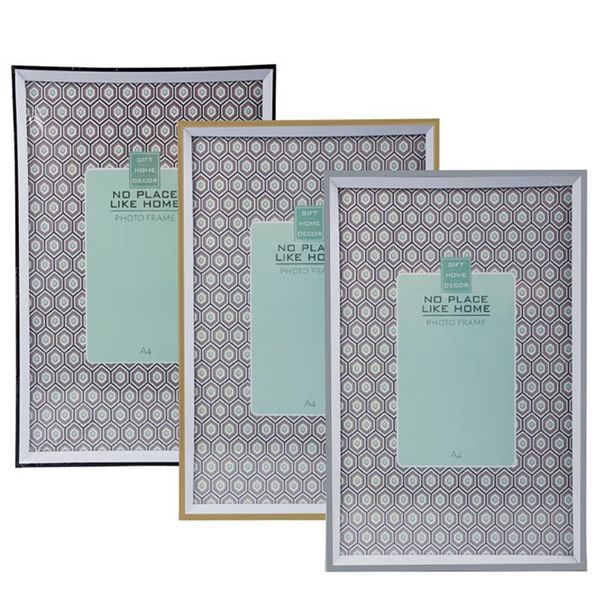 Bulk Pack x 6 Plastic Thick Rim Frames For A4 Certificate 210x297mm