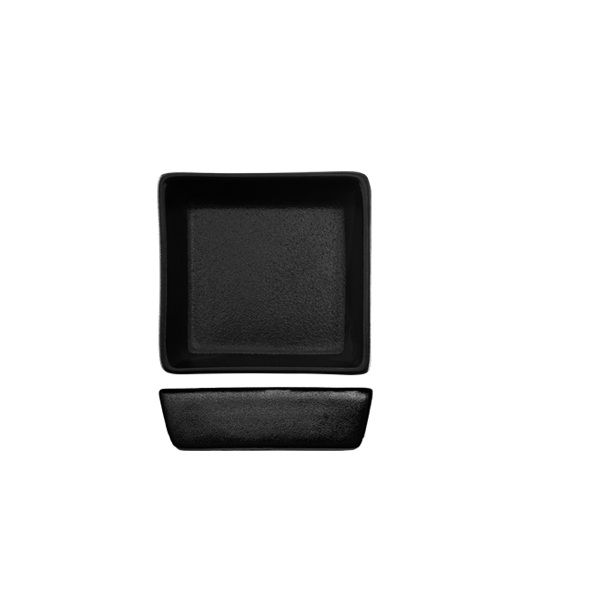 Urban Texture Nov Black Square Dish 7.5cm - Set of 6