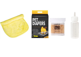 Puppy Kitten Whelping Kit | Complete Newborn Pet Delivery Supplies With Feeding Bottles & Record Charts