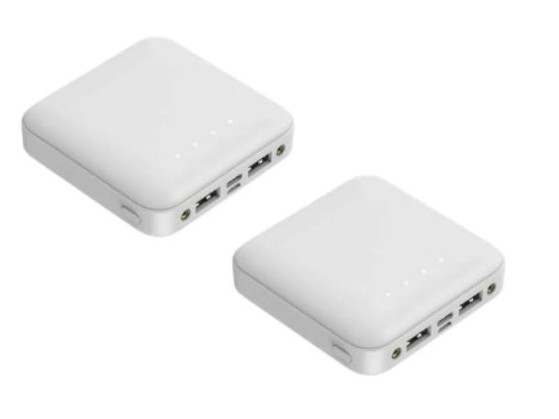 2 x 7500mAh 4 in 1 PowerBank-Y130-White