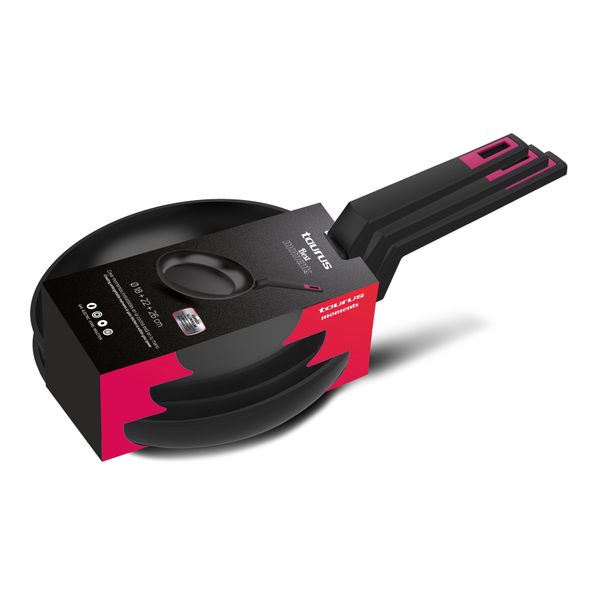 Taurus Frying Pan Forged Aluminium Black 18cm, 22cm and 26cm