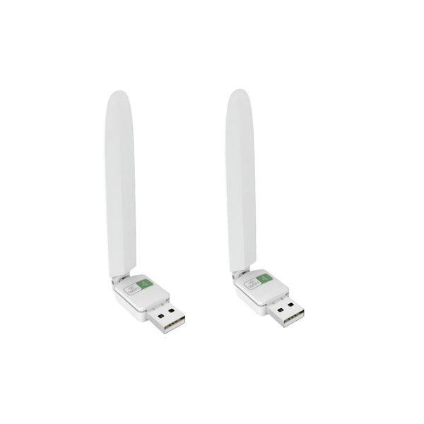 Set of 2 Wireless WiFi N Adapters - 600Mbps High-Speed Network