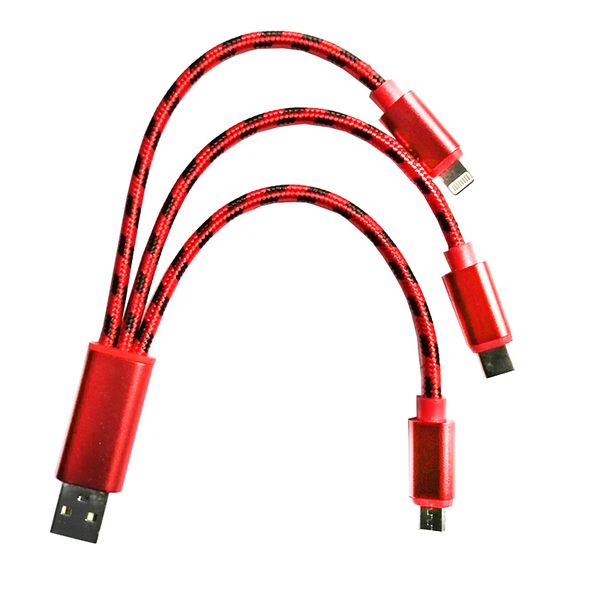 Killer Deals 3-in-1 USB Smartphone/ Tablet Charger Cable Compatible with Apple/ Android