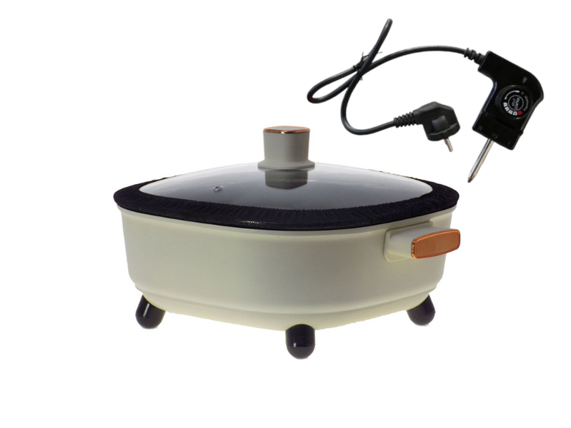 Multifunctional Non-Stick Electric Skillet / Hot Pot - 6L