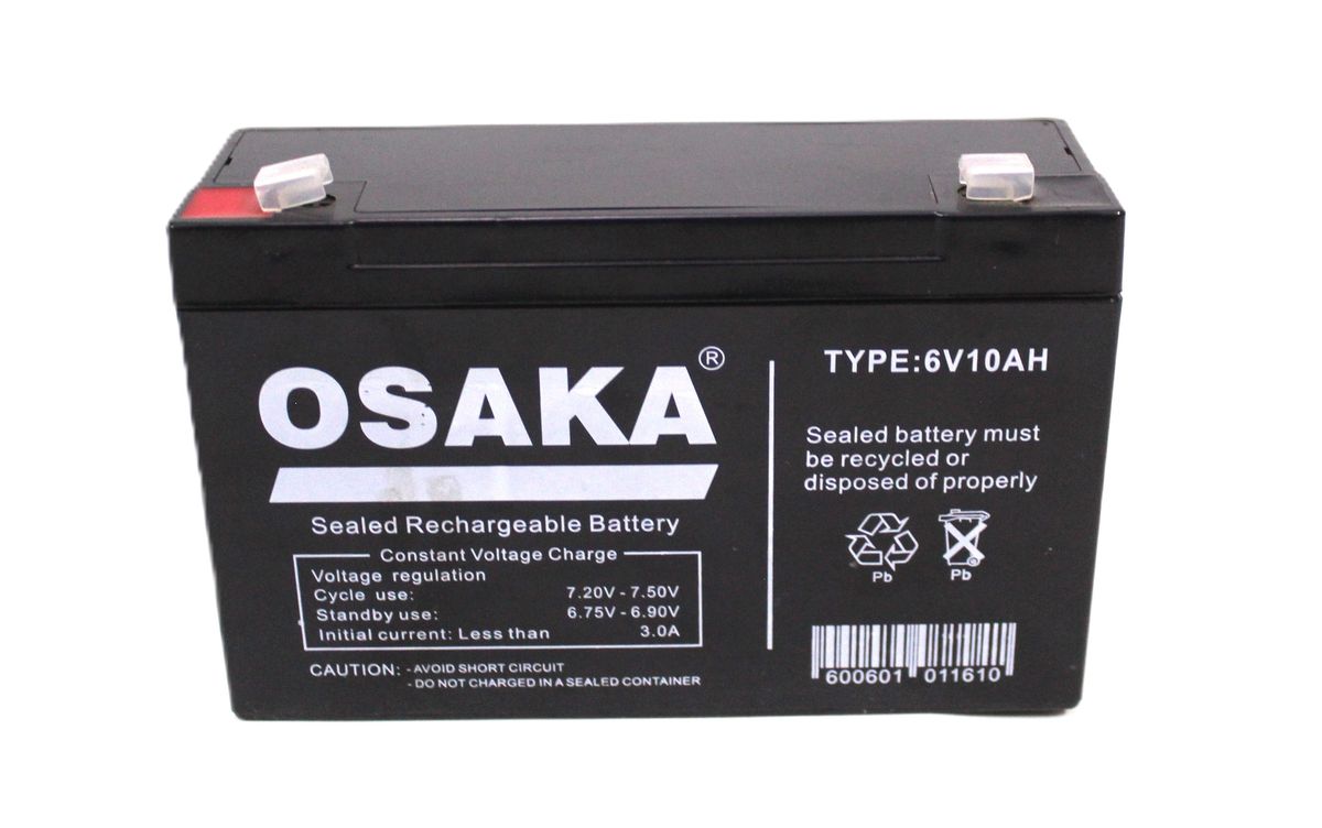 Osaka Rechargeable Sealed Battery 6V 10AH