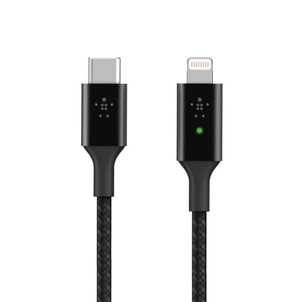 Belkin Boost Charge Braided Smart LED USB-C to Lightning Cable-1.2m