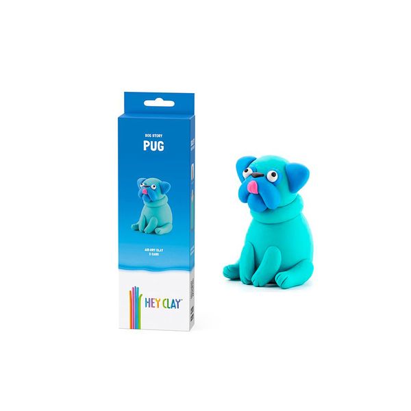Hey Clay: Modelling Air-Dry Clay with Fun Interactive App - Pug, 3 Cans