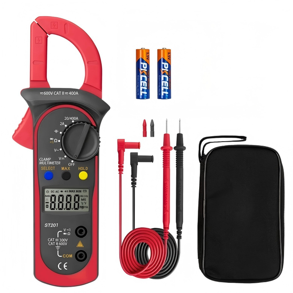 Digital LCD Voltage &amp; Current Tester - AC/DC 200V 600A Clamp Meter