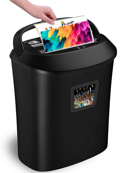 Paper Shredder 12-Sheet Cross-Cut Fast &amp; Auto Jam Proof - Combo