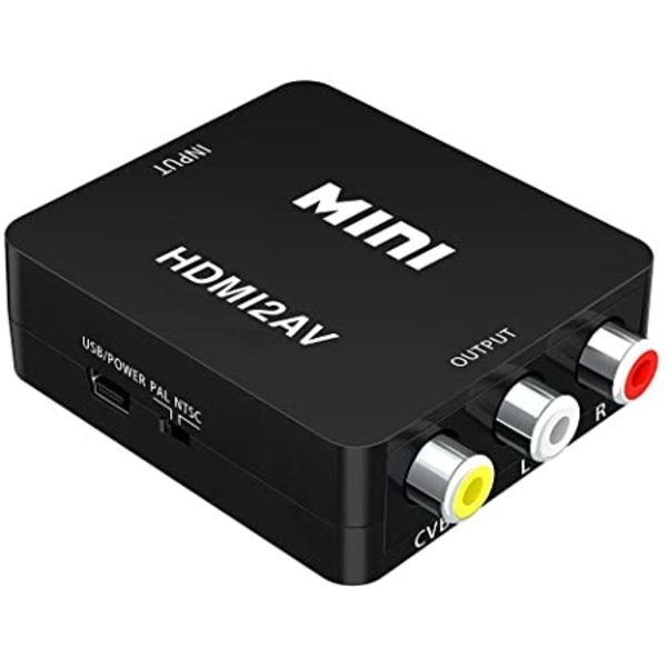 HDMI To AV Converter UP Scaler 1080P - Black