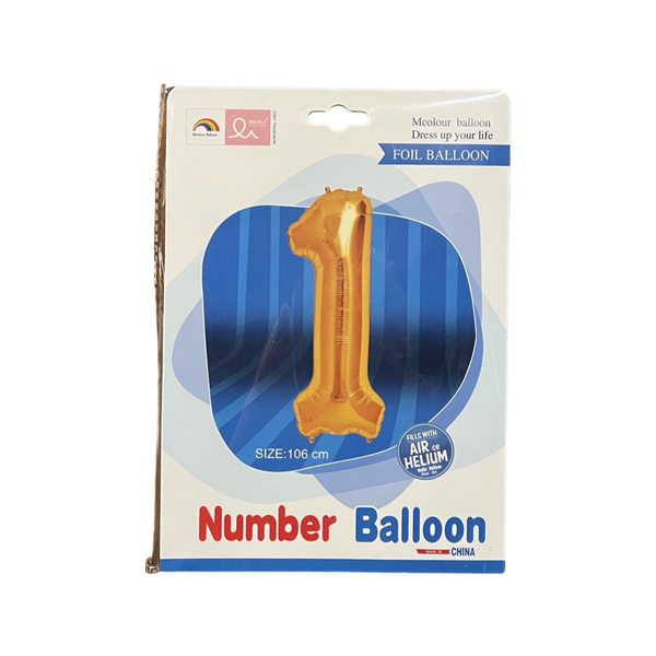 Balloon Gold Helium Number Balloon
