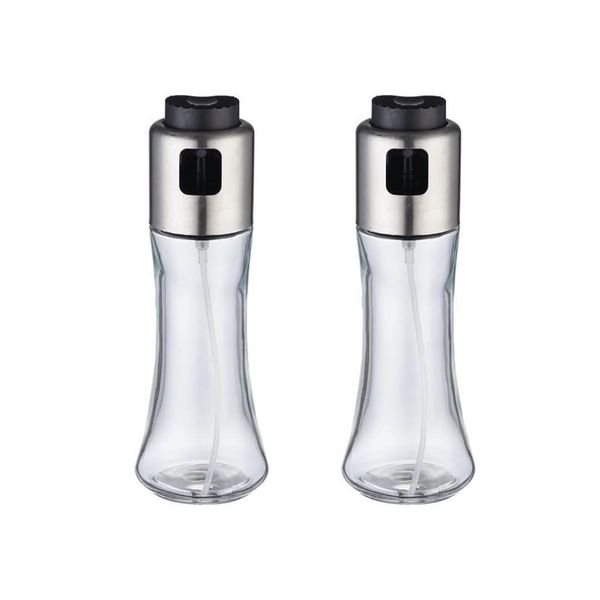 180ml Portable Refillable Oil and Vinegar Sprayer Dispenser Bottle - 2 Pack