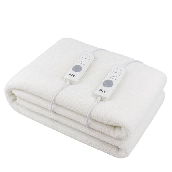 ALVA Queen | Sherpa Fleece | Fitted Electric Blanket W/ Elastic 152x188