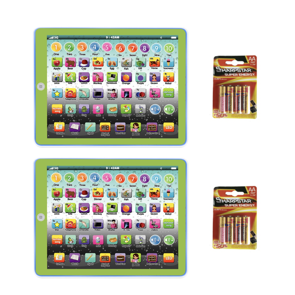 Early Developmental Play Pad for Kids + Batteries - 2 Pack