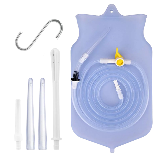 Healing Enema Bag Kit for Colon Cleansing Home Use Complete Irrigation Set