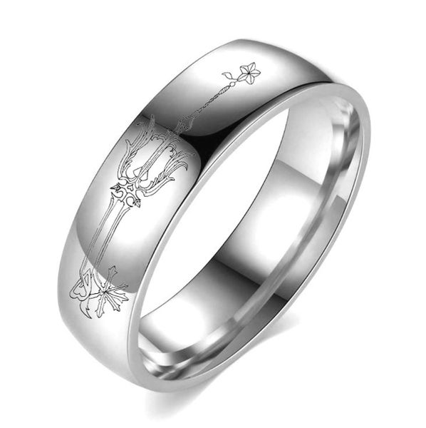 Ladies Kingdom Of Hearts Oath-Keeper Key-blade Ring Size 8 (RG-YB653-L-8)