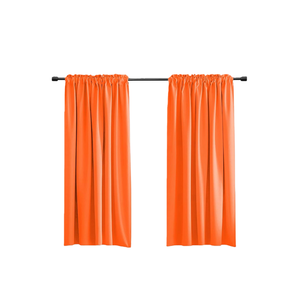 Bedroom &amp; Kitchen Blackout Thermal Curtains - Orange