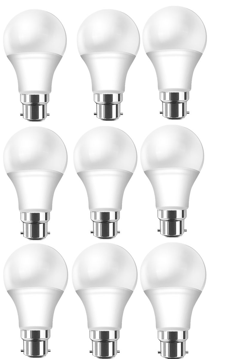 (Pack of 9)15W LED Light Bulb, B22 Base.6500K Daylight. Daily