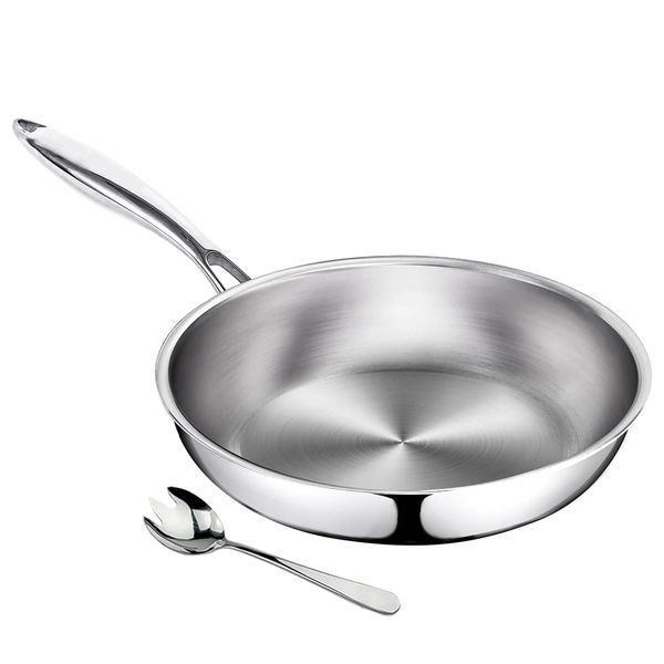 2 Piece Combo Set - High Quality Stainless Steel Frying Pan - 24cm