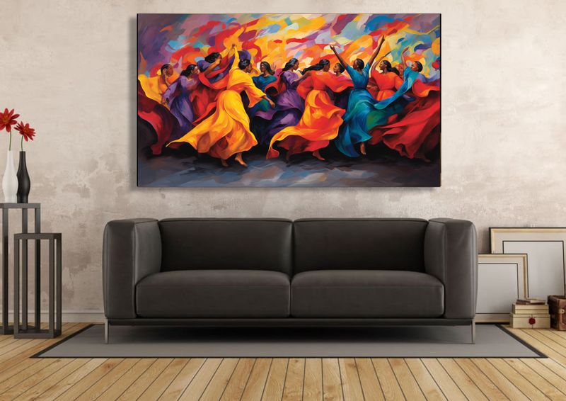 Canvas Wall Art - Spirited Gathering Abstract - IM1162