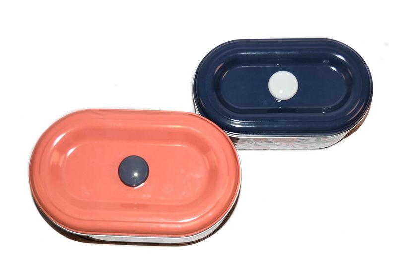 Biscuit Storage Container Metal 2pc