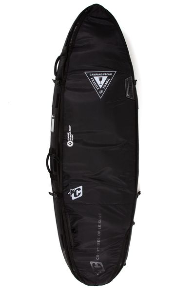 Creatures 6'7" Shortboard Quad Coffin Surfboard Cover Bag - Black Charcoal
