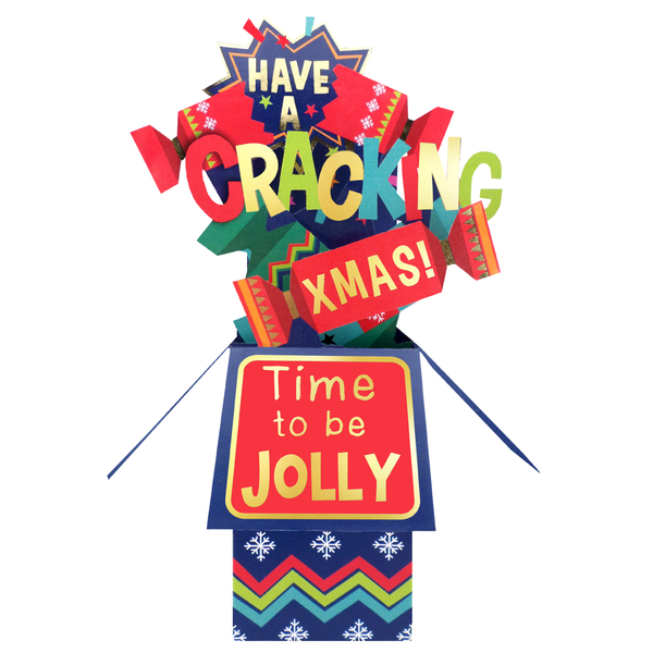 Christmas Crackers 3D Pop Up Greeting Card