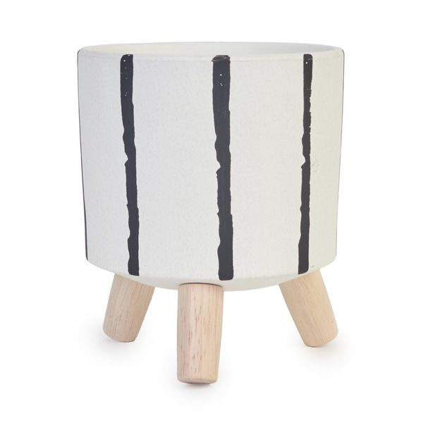 Ink Line Tripod Planter 12x14cm