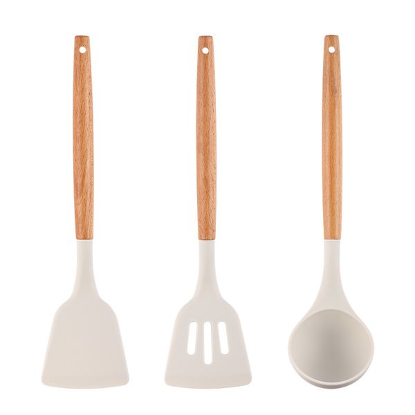 Fantasia Silicone Kitchen Set - Non-Scratch Spatula, Spoon &amp; Turner 3-Piece