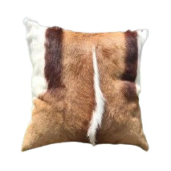 Handmade Real Springbok Stuffed Leather Cushion Decorative Throw Pillow