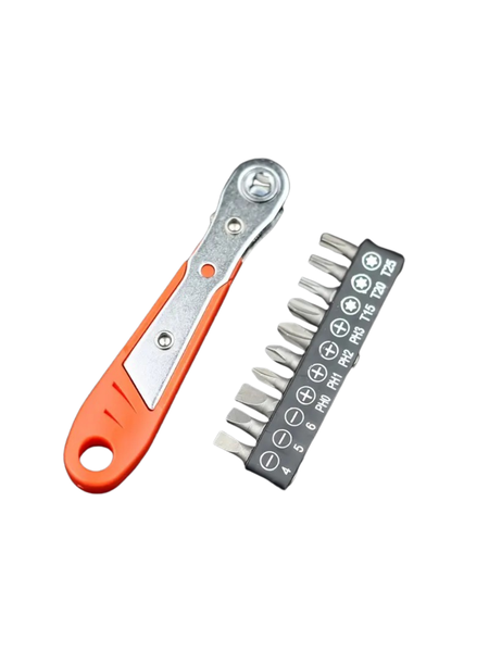 36-Tooth Mini Ratchet Wrench Set with Screwdriver Head