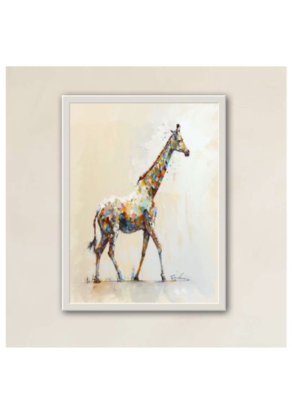 Shuvanni African Wildlife Art - Framed Canvas Prints - Abstract Giraffe