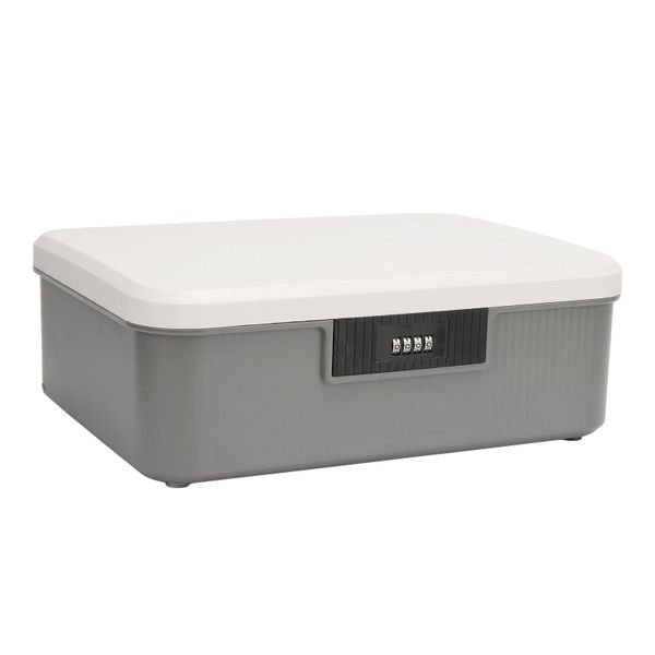 Password Storage Box 16L Capacity with Compartment Design and Lock White