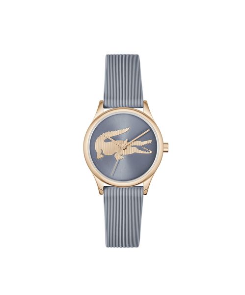 Lacoste Watches Ladies' Crocodelle 30mm Carnation Gold Case/Grey/Carnation