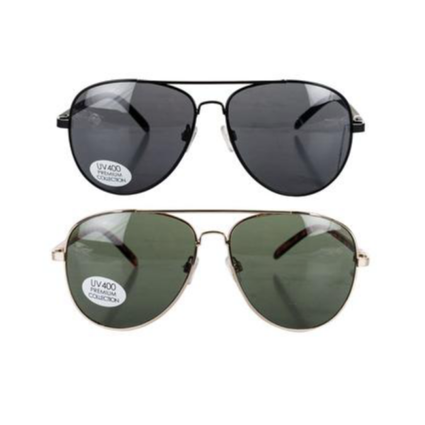 SD Sunglasses - Classic Aviator Men's Sunglasses - Set of 2