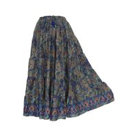 SKA Viscose Set of Tie Halter Crop Top + Wrap Mini Skirt- Paisley Blue, Shop Today. Get it Tomorrow!